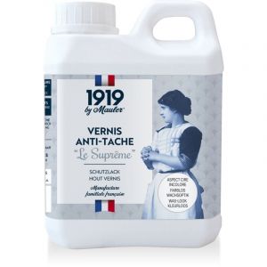 Vernis bois & peinture int&eacute;rieur - 5L Aspect Cire Incolore - PV Contact Alimentaire - Anti-taches Le Supr&ecirc;me 1919 BY MAULER