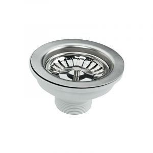 Bonde d´évier DN40, 11/2'x 115mm avec insert à filtre en inox d : 83 mm