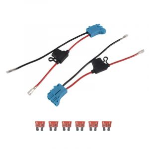 Paquet de 2 Connecteurs Faisceau Câbles 12 awg Remplacement pour Batterie Peg-Perego v sla sur Véhicule, D'Équitation avec Fusible