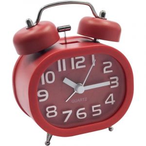 R&eacute;tro R&eacute;veil Silencieux &agrave; Quartz, R&eacute;veil Matin Alarme Horloge Analogique de Chevet de Voyage R&eacute;veil M&eacute;tal &agrave; Double Cloche R&eacute;veil Enfant &agrave; Piles avec