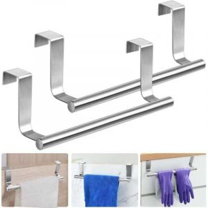 , 2 PCS Porte-Serviettes Mural en Acier Inoxydable 236.2cm Porte Serviette Suspendu Support Serviette Mural Barres Porte-Serviette Porte-Serviettes