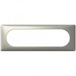 Plaque C&eacute;liane M&eacute;tal 6 &agrave; 8 modules finition Titane (068906)