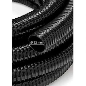 Tuyau flexible noir - 2 m&egrave;tres de long, diam&egrave;tre int&eacute;rieur de 32 mm, tuyau flexible en PVC, type sans pression - pour l'arrosage, l'irrigation, le
