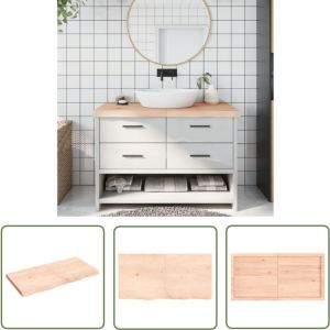 Comptoir de salle de bain 120x60x(2-6)cm bois massif non traité - Comptoir Salle De Bain - Comptoir Bois - Plan De Travail Salle De Bain - Meubles