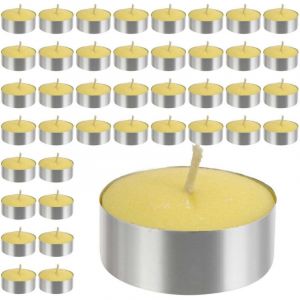 Set de 40 bougies chauffe-plats &agrave; la citronnelle - 3.5x3.5x1.5cm