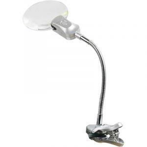Shining House - Loupe Pince Lampe led Clipser Outil Réparation Flexible Métal pour Personnes âgées Lecture Broderie
