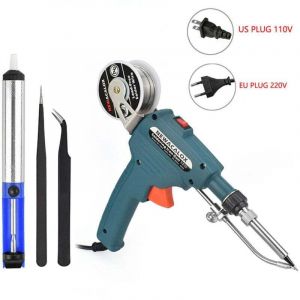 Fer &agrave; Souder Kit de Soudage Electrique, 60W Pistolet &agrave; Souder Outil de Soudage &agrave; Une Main Fil &agrave; Souder et Pompe &agrave; Dessouder pour L'&eacute;lectronique et