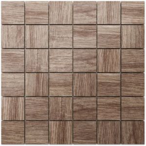 Mosaïque en grès sur maille pour salle de bain ou cuisine 30cm x 30cm - Big simple wood