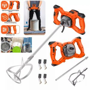 Day Plus - 3800W Mixeur de mortier Malaxeur &agrave; main M&eacute;langeur Malaxeur avec 6 Vitesses M14