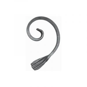 Demi volute pattes d'oie - Hauteur 120mm Largeur 80mm plat de 12x6mm - Fer forgé - à souder Deco Fer Forge