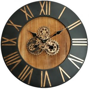 Signes Grimalt - Horloge murale industrielle vintage pour une d&eacute;coration moderne, grande horloge de style r&eacute;tro pour la maison et le bureau