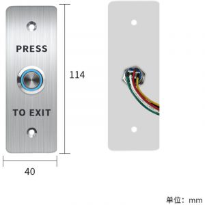 Pb19no+ncb12stsi Bouton Poussoir Inox Bleu Avec Plaque 12v