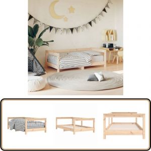 Cadre de lit pour enfant 70x140 cm bois de pin massif - Lit Bébé - Lit Enfant - Cadre De Lit - Bois De Pin - Mobilier Enfant
