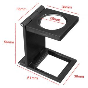 Loupe De Table Compte-Fils , Pliable Compteur De Fils En M&eacute;tal , Grossissement De 10X , Loupe De Lecture Pour Travail , Bureau Maison , R&eacute;paration ,