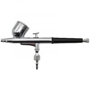 gravité Alimentation Double Action Pistolet aerographe kit pour Tatouage manucure Spray modèle Air Brush ongle d'art 0,3 mm