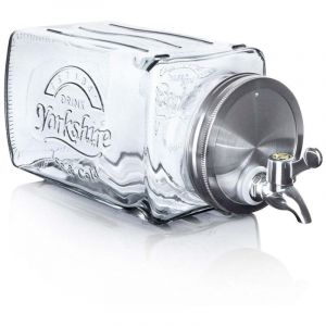Bocal en verre pour boissons avec robinet, distributeur horizontal pour r&eacute;frig&eacute;rateur, 3,5 L, ORION 143792