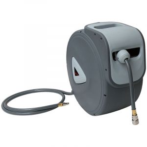Randaco Enrouleur de tuyau d'air comprim&eacute; Enrouleur automatique 30M Tuyau d'air comprim&eacute;, raccord 1/4, support de tuyau mural inclus, pression de