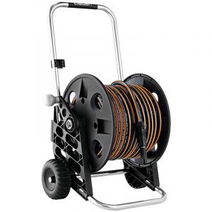 Claber - Kit Pronto 30, chariot dévidoir en aluminium et plastique avec tuyau et lance d'arrosage