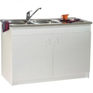 Meuble De Cuisine Sous-&eacute;vier 90 X 60 - 2 Portes - Similaire - N&eacute;ova