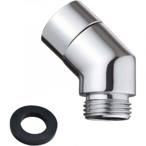 Adaptateur de douchette &agrave; 135 &deg;, adaptateur de tuyau de douche, pi&egrave;ce articul&eacute;e, raccord coud&eacute; pour douchette, adaptateur de t&ecirc;te pivotante,