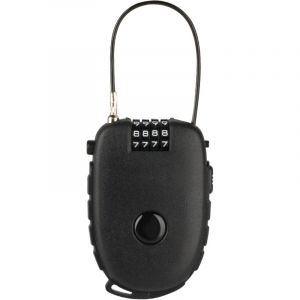 C&acirc;ble antivol &agrave; 4 chiffres - Cadenas &agrave; combinaison 4 chiffres - 130 cm - C&acirc;ble m&eacute;tallique - Antivol de ski pour scooter, bagages, v&eacute;lo, valise, ski