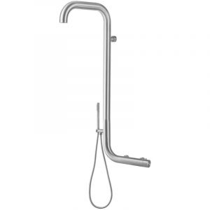 Douche Extérieure Murale Cm 120x6 Sined Doccia Arborea Inox
