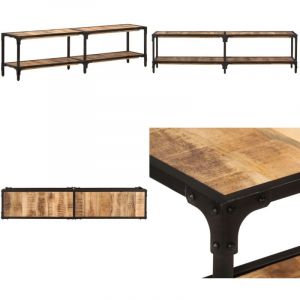 Meuble tv 150x30x41 cm bois massif de manguier - Meubles Tv - Meuble Tv - Meuble Media - Meuble Hifi - Style Vintage - Home & Living