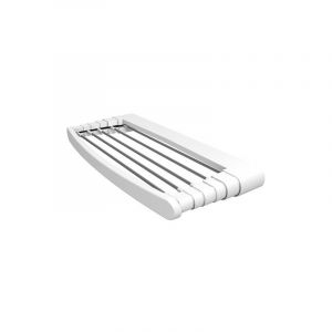 Gimi - Corde à Linge Rétractable 153791 Telepack 70 Mural Aluminium Blanc Résine (70 x 30 x 6 cm) (5 m)