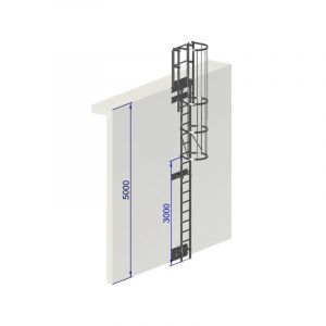 L'echelle Europeenne - Kit échelle à crinoline hauteur 5 mètres pour bardage nf 85-016