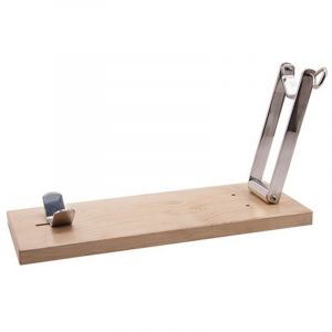 Porte-Jambon Pliant En Acier Inoxydable Avec Base En Bois