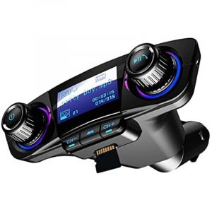 Applicable Bluetooth transmetteur FM de Voiture Lecteur MP3 kit Voiture Mains Libres de Radio sans Fil Adaptateur Audio avec Double USB, U Disque,