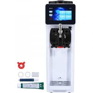 Mophorn Machine a creme glacee commerciale 900 w, rendement de 10 L/h, machine a creme glacee molle a saveur unique, tremie de 4 l, cylindre de 1,6
