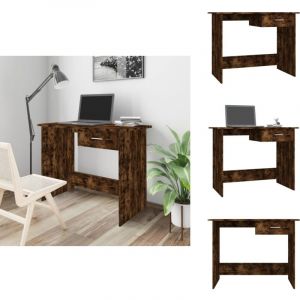 Vidaxl - Bureau Chêne fumé 100x50x76 cm Bois d'ingénierie - Bureau En Bois - Bureau Design - Bureau Compact - Bureau Ordinateur - Meuble De Bureau
