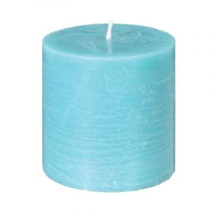 Bougie Ronde "Rustic" 7cm Turquoise