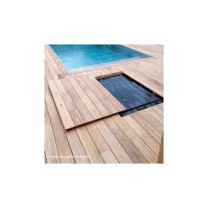 Sud Bois - Pack Lame de Terrasse Bois Exotique Garapa kd 21x145 Lisse 1er Choix - Longueur 1,85 m - Lot de 133 pièces