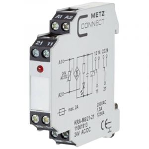 Module de couplage 24, 24 v/ac, v/dc (max) 2 inverseurs (rt) Metz Connect 11061913 1 pc(s)
