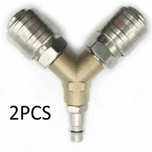 Raccord pour compresseur,Distributeur d'air Comprim&eacute;, Raccord dair Comprim&eacute; 1/4 Connecteur d'air Comprim&eacute; 3 voies &agrave; d&eacute;gagement rapide avec