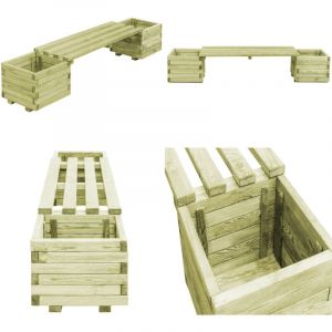 Banc de jardin à jardinières Bois de pin imprégné - Banc De Jardin - Jardinière - Mobilier De Jardin - Décoration Extérieure - Jardinerie - Home &