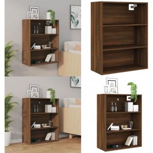 Armoire murale suspendue Chêne marron 69,5x32,5x90 cm - Armoire Murale - Buffet Suspendu - Meuble Rangement - Étagère Murale - Décoration Murale