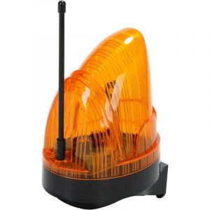 Clignotant de Portail Automatique 220V Universel avec Antenne 433,92Mhz Feu Clignotant LED AC/DC 12V - 265V Large Tension, &Eacute;tanche avec support