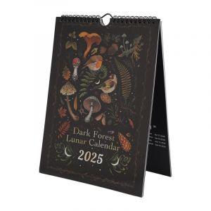 Pendentif mural illustr&eacute; du calendrier lunaire 2025 de Dark Forest
