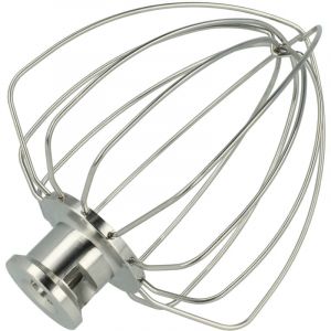 vhbw Fouet p&acirc;tissier compatible avec KitchenAid KSM180, KSM160A, KSM90, KSM88PSQ, KSM85PS, KSM75, KSM95, KSM96 robot de cuisine - acier inoxydable