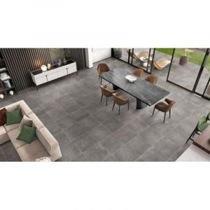 Carrelage d'int&eacute;rieur imitation b&eacute;ton - S&eacute;rie CLOUD - Dimensions: 44,7 x 44,7 cm - Grey Mat non rectifi&eacute;