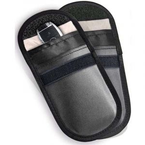 2 pcs &Eacute;tui de S&eacute;curit&eacute; pour Clef de Voiture, Cl&eacute; Voiture Blocage, RFID Signal Blocage Sac High Tech Protection Anti Ondes Keyless Go, Bloque Signal