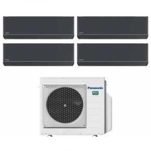 Panasonic - Quadri Split rèversible Air Conditioner Series Etherea Dark 7+9+12 with CU-4Z68TBE R-32 Wi-Fi Integrated Colour Graphite Grey