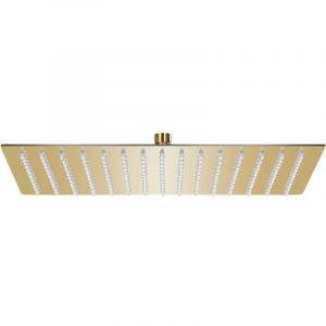Pomme de douche pluie Inox 40x30 cm Rectangulaire Dor&eacute;, Or, 147714