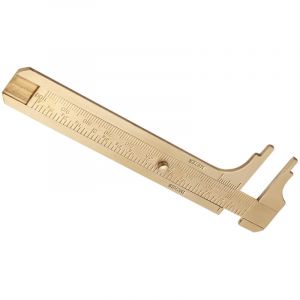 Jauge coulissante en laiton, r&egrave;gle &agrave; pied &agrave; coulisse, outil de mesure, Double &eacute;chelle mm/pouce (100mm), 1 pi&egrave;ce