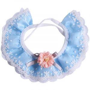 Ensoleille - Bavoir en dentelle pour animaux de compagnie de style f&eacute;erique collier de chien de collier de chien de collier de chat de fleur de
