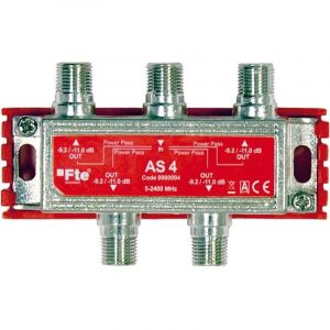 Diviseur tv FTE de classe a terrestre et satellite 4 sorties de 8 dB