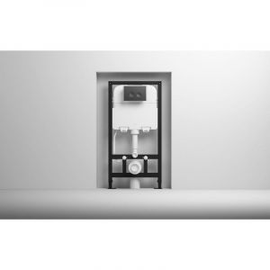 Meje - MZE014P Élément de chasse d'eau avec plaque de commande double chasse d'eau Blanc (compatible avec wc intelligent mural MZE014P)